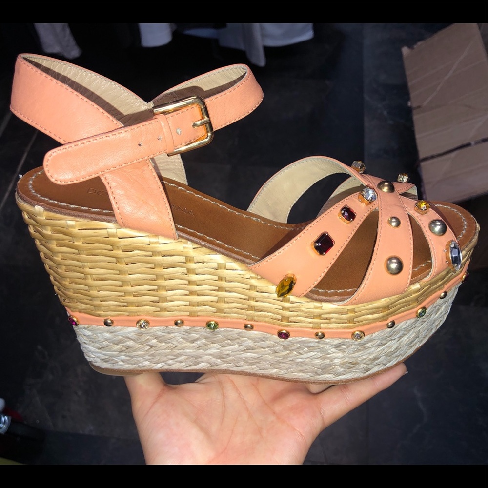 Dolce & Gabbana Jewel Platform Wedges